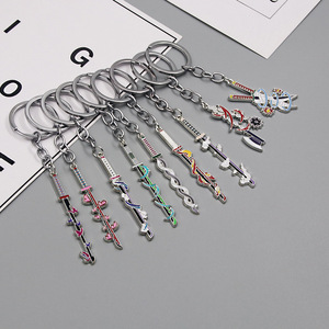 พวงกุญแจอนิเมะ shingeki NO kyojin พวงกุญแจโลหะ <span class=keywords><strong>nichirin</strong></span> ดาบจี้อาวุธดาบของขวัญพวงกุญแจอุปกรณ์เสริม - Product Image 3