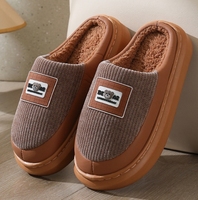 Bottes de neige en peluche chaudes d'hiver pour hommes élégants pantoufles d'intérieur douces pour hommes