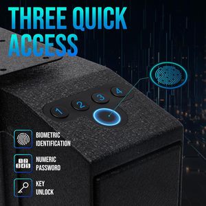 Kim Loại Chống rơi và chống trộm hộp bảo hiểm, treo tường an toàn hộp, nhận dạng vân tay tự động pop-up treo hộp súng - Product Image 6