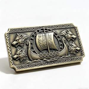 Moneda Conmemorativa de Cobre 3D de Doble Cara con Diseño de Barco Vikingo, Cuervo y Ángel, Coleccionable de Mitología Nórdica - Product Image 5