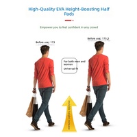 Semelles intérieures EVA demi-hauteur unisexe, rehausseurs de talon invisibles, coussinets souples pour un confort sportif et une augmentation de la taille