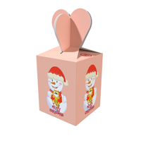 Caja de regalo navideña de diseño personalizado, materiales reciclados de esponja de laminación mate en relieve, caja de papel rígida vacía para manzanas dulces