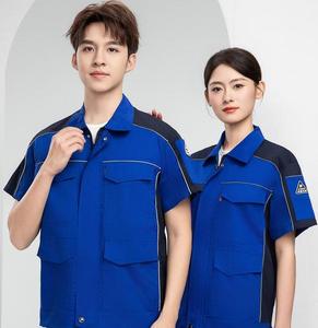 TN6912 Set di Abbigliamento da Lavoro OEM a Maniche Corte per Uomo, Completo Resistente per Operai Edili con Camicia e Pantaloni - Product Image 2