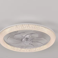 Lustre rétractable décoratif, éclairage de plafond, moteur DC, LED, télécommande, climatisation, éclairage pour la maison et le bureau, faible bruit 29 dB