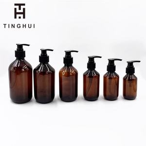 ขวดพลาสติก PET สีเขียวเทาใส ขนาด 300 มล. 500 มล. สำหรับบรรจุน้ำมันใส่ผม โลชั่น แชมพู พร้อมหัวปั๊มสีดำ แบบกำหนดเองได้ - Product Image 6