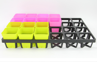 Pots de fleurs en plastique V9 pour pépinière, pots de semis pour petits jardins, pots pour repiquer les succulentes et les petites plantes
