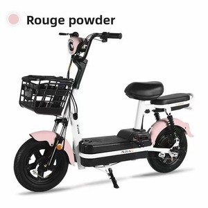Vélo électrique biplace pour adultes de style Phantom, 48V 350W, moteur sans balais, alimenté par batterie, directement de l'usine, petit modèle deux places - Product Image 4