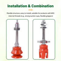 Ressort d'éjection anti-rotation M10, amortisseur, entrée d'air arrière, raccords pneumatiques avec support à ventouse
