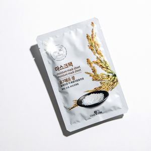 Masque en tissu hydratant à l'extrait de riz pour le soin quotidien de la peau, tous types de peau - Product Image 1