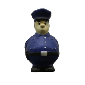 Balle anti-stress haute résistance, jouet à presser en mousse PU personnalisé motif dessin animé policier, balle jouet mignonne pour enfants - Product Image 1