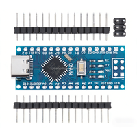 Placa de Desarrollo Mini CH340G Nano V3.0 con Controlador ATmega328, Interfaces Micro USB Tipo-C y Nano 3.0, Memoria Flash de 32KB y 16MHz