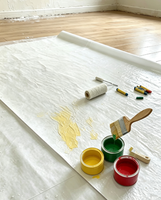 180gr 1x50m Protection de surface autocollante Revêtement de sol Feutre adhésif blanc pour peintre