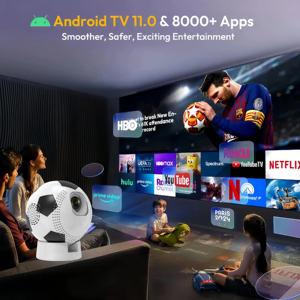 Proyector de Fútbol 4K al por mayor, 1000 lúmenes, Android 11, enfoque eléctrico, <span class=keywords><strong>Bluetooth</strong></span> 5,0, proyector de fútbol portátil para exteriores, al aire libre - Product Image 2