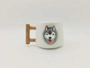 Mug en céramique 3D personnalisable en forme de Pug, tasse à thé au lait fantaisie peinte à la main, mignonne tasse à boisson en forme d'animal, 12x8x9cm 12oz - Product Image 3