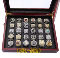 Bagues de championnat de basketball 1991-2020 pour hommes, luxe, ensemble complet de 30 bagues avec boîte en bois