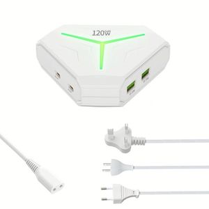 อะแดปเตอร์ชาร์จไฟ 120W Max PD พร้อมสายชาร์จ หัวปลั๊กแบบ US/EU/UK ช่องเสียบชาร์จหลายพอร์ต ชาร์จเร็วแบบ Type C - Product Image 4