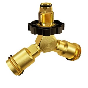 Conector en Y de latón macizo para propano, adaptador de 3 vías para parrilla exterior, barbacoa, accesorio para cocinar y hornear - Product Image 1