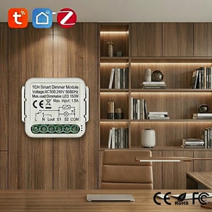 Modulo Interruttore Dimmer Intelligente Tuya Zigbee 1/2 Gang per il Controllo dell'Illuminazione, per l'Integrazione nella Catena di Approvvigionamento Commerciale Europea - Product Image 1