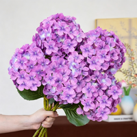 Fleur d'hortensia artificielle à toucher réel, imprimée en 3D, pour la décoration de mariage, de maison, d'hôtel et de table