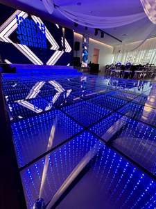 DJ Stage Night Club Pista de baile LED portátil Novela Escenario de boda de vidrio magnético con control DMX blanco cálido para hoteles - Product Image 6