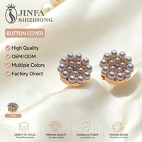 JFRB090 kustom elegan kemeja mutiara tombol penutup dengan desain bunga kancing Cap manset