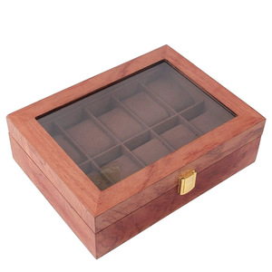 Wooden <b>Watch</b> Storage Box With Inner Lining Customizable Size Rectangle Dustproof Jewelry Display <b>Case</b> For Gift Packaging - Product Image 5