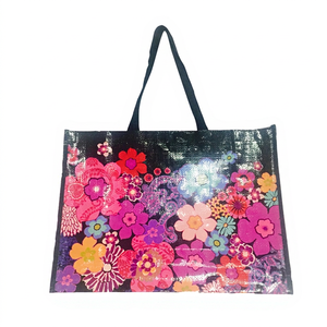 Custom Matt Laminated PP <b>Woven</b> Shopping <b>Bag</b> with Cross Stitch and Shoulder Strap for Fruit Advertising Gravure Printed - Product Image 1