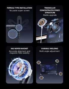 Usine Logo personnalisé boîte 15W chargeur sans fil aspiration magnétique voiture Invisible Suspension écran <span class=keywords><strong>support</strong></span> de téléphone pour Tesla modèle 3 Y - Product Image 3