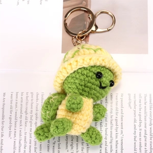 Porte-clés animal au crochet : Requin <span class=keywords><strong>et</strong></span> tortue <span class=keywords><strong>marine</strong></span> en fil tricoté pour sœurs avec message inspirant - Product Image 6