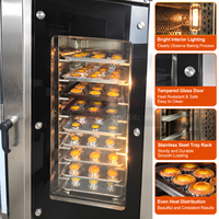 Four à convection industriel à chariot à 5/10/12/16 plateaux pour la cuisson du pain, des gâteaux et des pâtisseries en boulangerie, 380V, en acier inoxydable, four commercial