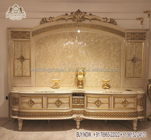 Mueble de TV Metálico Pulido Estilo Rumano para el Hogar, Soporte de Pared para TV, Mueble de TV de Lujo - Product Image 4