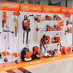 Gabinete de exhibición de cortacésped Sierra eléctrica de jardín Tablero perforado Pantalla Máquina cortadora de césped Soporte de exhibición - Product Image 1