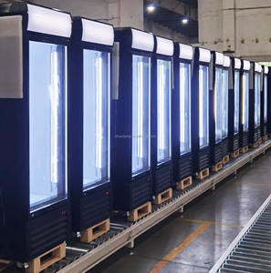 <span class=keywords><strong>Congélateur</strong></span> de boissons debout de grand volume Réfrigérateur vitrine verticale avec lumière LED Refroidisseur d'affichage de climat frais à vendre - Product Image 5