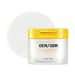Tablette nettoyante au curcuma et à l'acide kojique, vente <span class=keywords><strong>en</strong></span> gros, très demandée, feuille de savon nettoyante jetable portable <span class=keywords><strong>pour</strong></span> <span class=keywords><strong>un</strong></span> nettoyage <span class=keywords><strong>en</strong></span> profondeur, marque privée OEM/ODM - Product Image 1