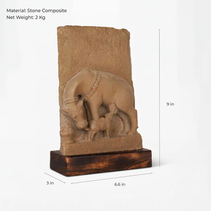 Sculpture Kamdhenu |   Réplique du Musée d'Art Sacré Hindou du Vache qui exauce les vœux du 12ème siècle - Product Image 5