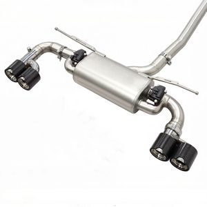 Soupape électronique SS304 pour échappement <span class=keywords><strong>BMW</strong></span> F22/F23 2014-2021 <span class=keywords><strong>218i</strong></span> B38 220i 225i B48 avec embouts quadruples en carbone Catback - Product Image 3