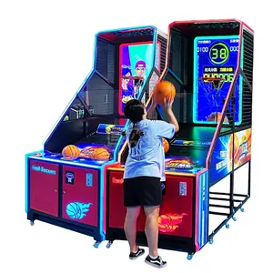 Machine de jeux d'arcade en métal, jeux à pièces, intérieur, LED, commerciale, pour tir de basket-ball, sur rue