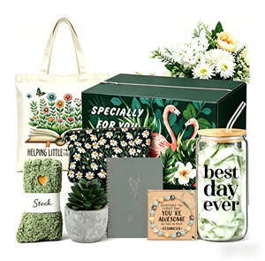 Lunaire - Juego de Regalo de 7 Piezas para Mujer, Regalo de Agradecimiento para Maestras, Cesta de Regalo con Bolsa de Lona, Vaso Térmico, Regalos Inspiradores - Product Image 1