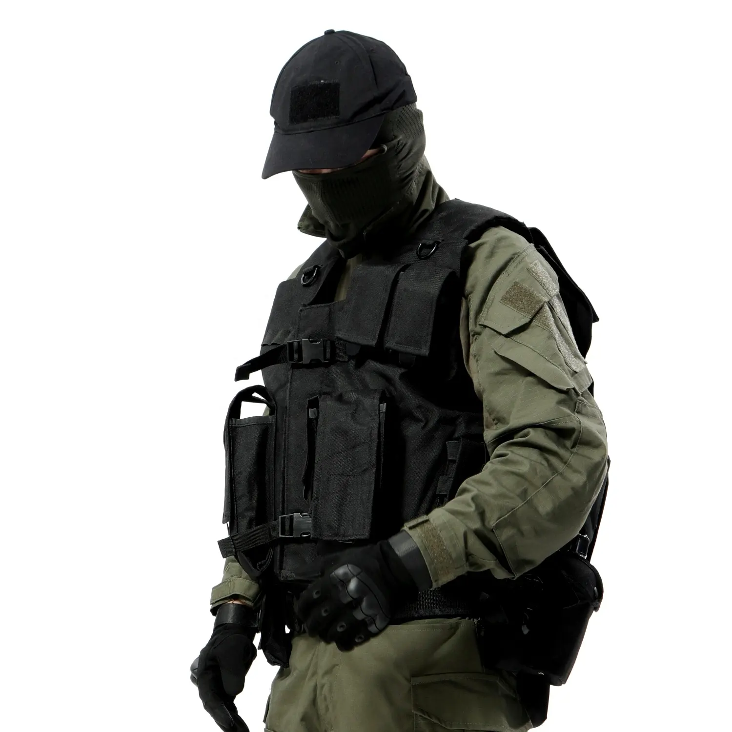 Черный дышащий и удобный тактический боевой жилет большого размера мужской тактический жилет безопасности
