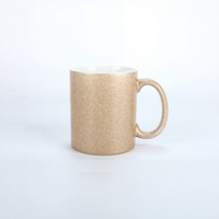 Tasses de voyage en céramique style américain, revêtement mat, poignée ronde, à paillettes, pour transfert thermique, personnalisables avec motifs photo, vente en gros