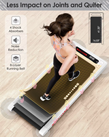 Tapis de course électrique compact 2,5 CV, pliable sous le bureau avec écran LED pour la maison et le bureau, idéal pour gagner de la place