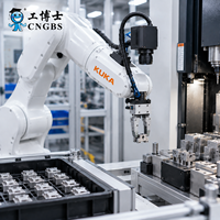 Bras robotique KUKA 10 R1100 2 à 6 axes avec manipulateur, solution personnalisée pour les applications d'asservissement et de palettisation de machines