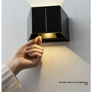 Lampada Solare a LED da Parete IP65 Impermeabile, Set da <span class=keywords><strong>3</strong></span> Pezzi, per Esterni, Giardino, Cortile, Illuminazione Decorativa per Recinzioni - Product Image 1