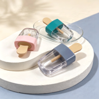 Tube de brillant à lèvres PP 3ML en forme de sucette mignon, avec bouchon à vis, conteneur vide personnalisé pour enfants, vente en gros pour fabricants