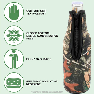 Porte-canettes en néoprène personnalisé avec logo, support de boisson promotionnel, cadeau de fête pour le camping, la plage et les barbecues - Product Image 5