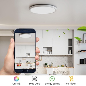 Chất lượng cao 24 wát <span class=keywords><strong>LED</strong></span> trần ánh sáng cho phòng ngủ hiện đại Slim thiết kế cơ sở nhôm điều khiển từ xa AC trực tiếp nhà máy bề mặt gắn kết - Product Image 3