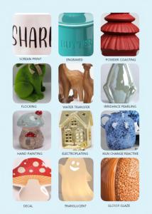 Ensemble <span class=keywords><strong>de</strong></span> vases en céramique texturée à rayures colorées - Vases décoratifs ludiques pour la maison et la salle à manger - Product Image 6