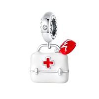 Perles breloques DIY pour bracelet, thème Trousse de premiers secours et Dents, accessoires pour enseignants