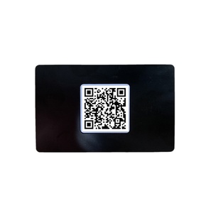 Tarjetas inteligentes NFC <span class=keywords><strong>de</strong></span> alta calidad, grabado láser, tarjetas <span class=keywords><strong>de</strong></span> visita Nfc <span class=keywords><strong>de</strong></span> Metal negro mate en blanco con código QR - Product Image 1