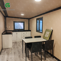20 pieds Casas de Contenedor maison avec porche et cuisine maison conteneur modulaire préfabriquée extensible maison restaurant magasins